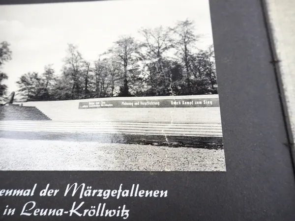 Leuna Fotoalbum für einen scheidenden Leuna Arbeiter ca. 1960 DDR