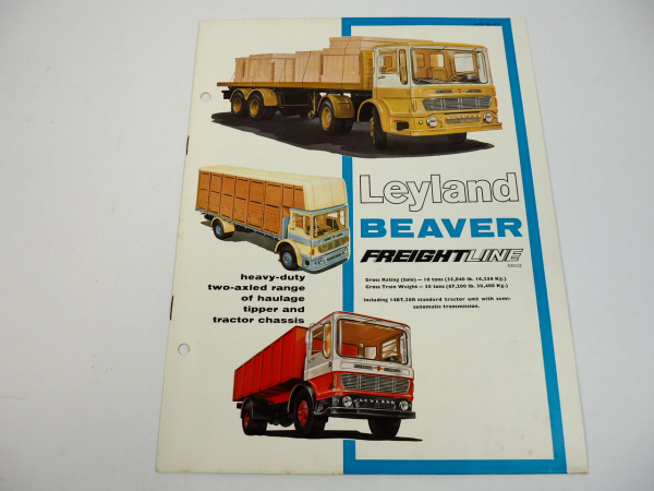 Leyland Beaver 14 BT 28R Tractor Freightline range truck brochure 1966 911f
