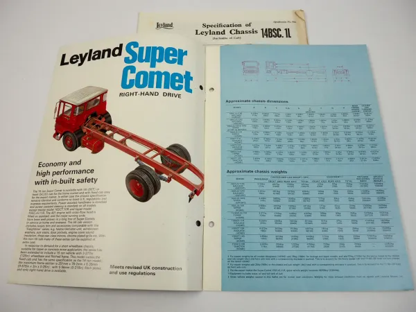 Leyland Super Comet 16 SCJS Home and Export tractor Truck brochure 1968