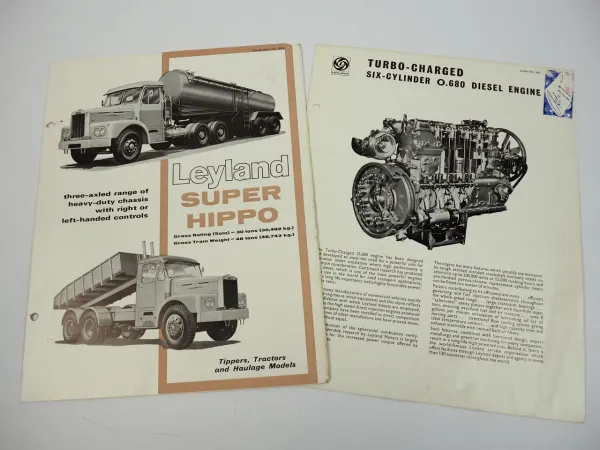 Leyland Super Hippo 30 EH 5 6 7 R L Tipper Haulage Tracor truck brochure 1966