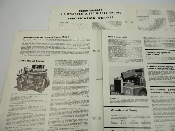Leyland Super Hippo 30 EH 5 6 7 R L Tipper Haulage Tracor truck brochure 1966