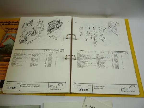 Liebherr A900 Litronic 367 Ersatzteilliste Ersatzteilkatalog 1992 Spare Parts List