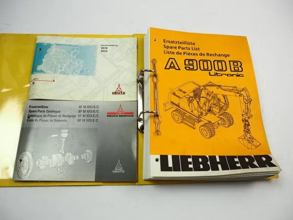 Liebherr A900B Litronic 662 Bagger u Motor Ersatzteilliste Spare Parts List 1998