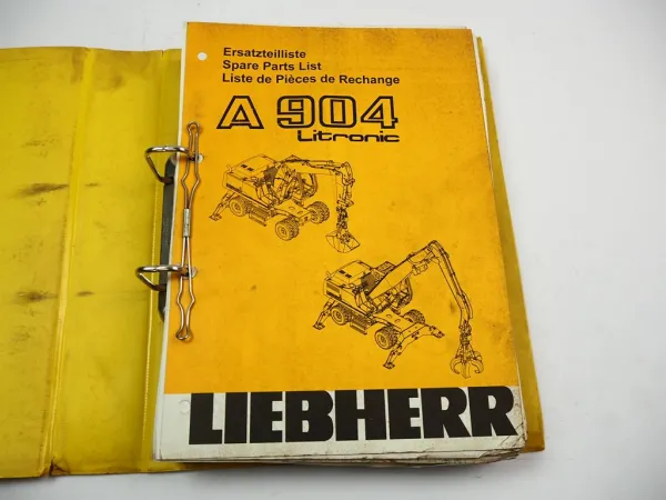 Liebherr A904 Litronic 666 Bagger u Motor Ersatzteilliste Spare Parts List 2001