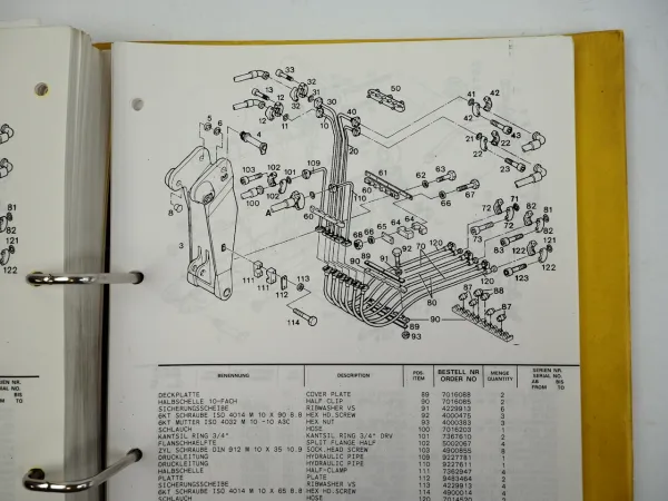 Liebherr A912 Litronic ab Seriennr. 2001 Ersatzteilliste Spare Parts List 1995
