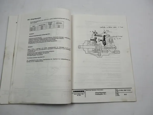 Liebherr D904 906 914 916 924 926 Dieselmotor Service Handbuch Werkstatthandbuch
