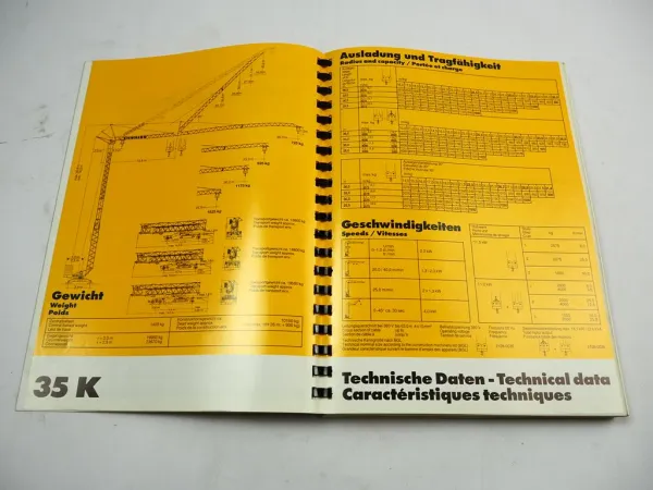 Liebherr Form 35K Turmdrehkran Betriebsanleitung Wartung Instandhaltung Montage