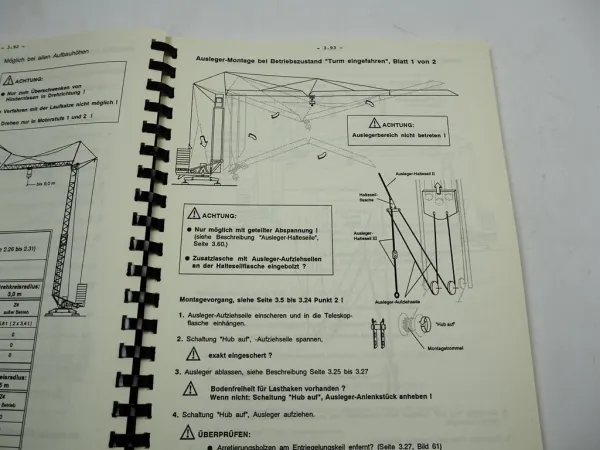 Liebherr Form 35K Turmdrehkran Betriebsanleitung Wartung Instandhaltung Montage
