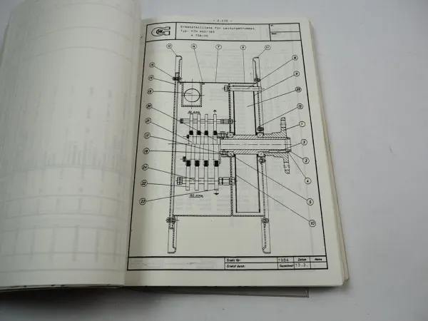 Liebherr Form 35K Turmdrehkran Ersatzteilkatalog Spare Parts List Pieces de rechanges