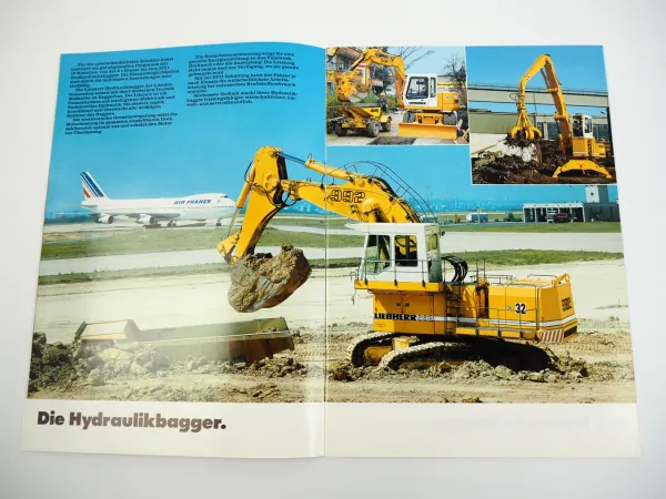 Liebherr Kran Bagger Raupe Lader Produktprogramm Prospekt 1995