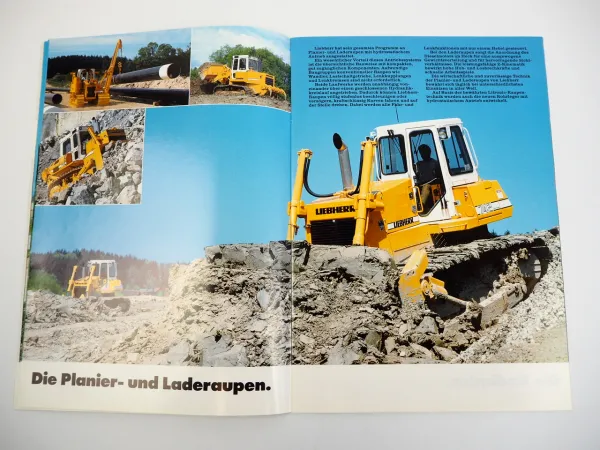 Liebherr Kran Bagger Raupe Lader Produktprogramm Prospekt 1995