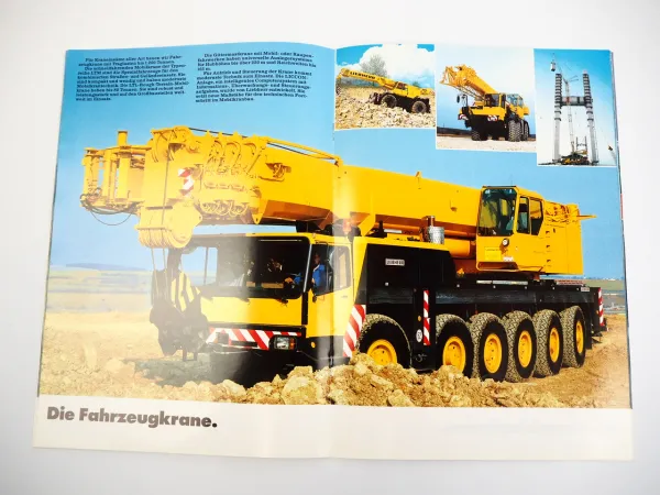 Liebherr Kran Bagger Raupe Lader Produktprogramm Prospekt 1995