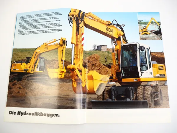 Liebherr Kran Bagger Raupe Lader Produktprogramm Prospekt 1998