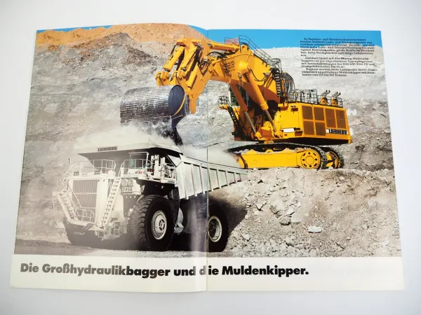 Liebherr Kran Bagger Raupe Lader Produktprogramm Prospekt 1998