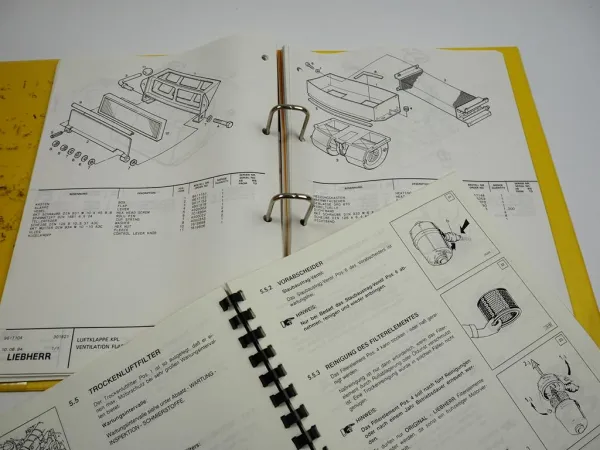 Liebherr L504 Radlader Betriebsanleitung Ersatzteilliste Typ 424 abSerie 101