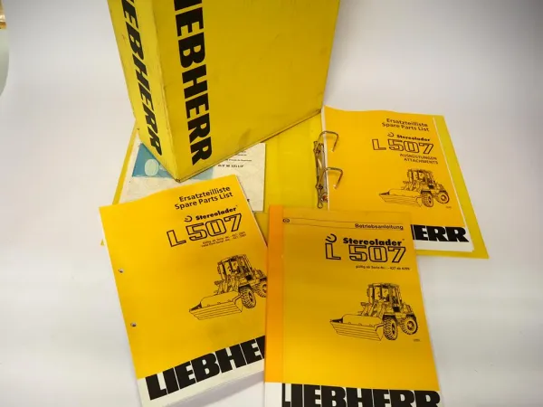 Liebherr L507 Stereolader Betriebsanleitung Ersatzteilliste Typ 427 2499 Wartung
