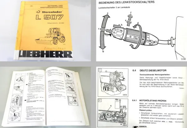 Liebherr L507 Stereolader Betriebsanleitung Wartung ab Serien-Nr. 427 2904