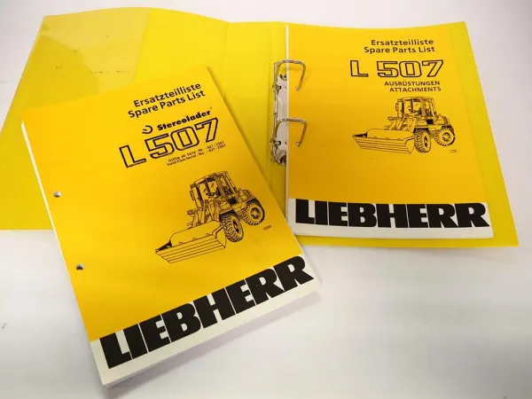Liebherr L507 Stereolader Ersatzteilliste 2002 Typ 427 ab 2501 Spare Parts List