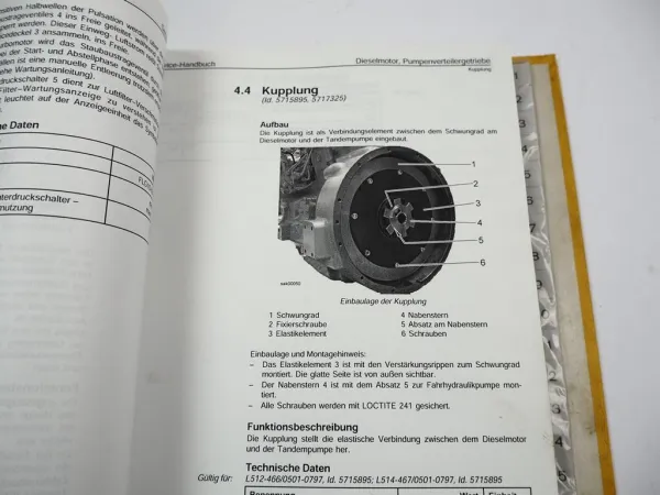 Liebherr L512 L514 Stereolader Service Handbuch Werkstatthandbuch Technische Beschreibung