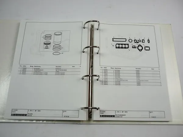 Liebherr L514 Z Radlader Ersatzteilliste Typ 467 Spare Parts List Teilekatalog