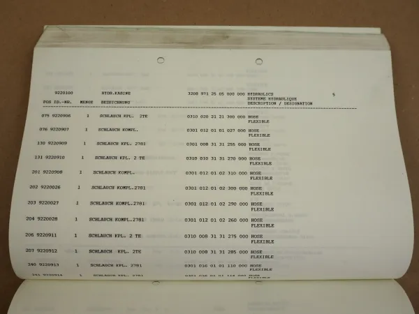 Liebherr LI 1012 Kran Ersatzteilliste Spare Parts List
