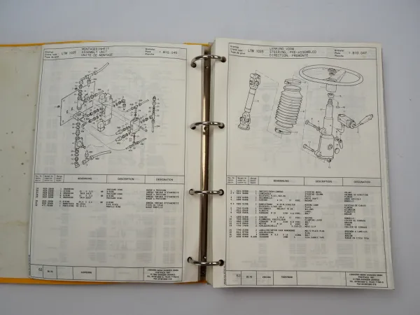 Liebherr LTM 1025 Mobilkran Ersatzteilliste Ersatzteilkatalog 1991