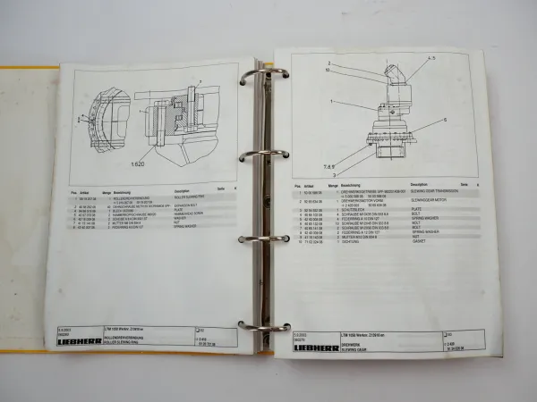 Liebherr LTM 1050-04 Mobilkran Ersatzteilliste Ersatzteilkatalog 2003