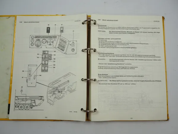 Liebherr LTM 1060-1 Mobilkran Betriebsanleitung Bedienungsanleitung Wartung 1993