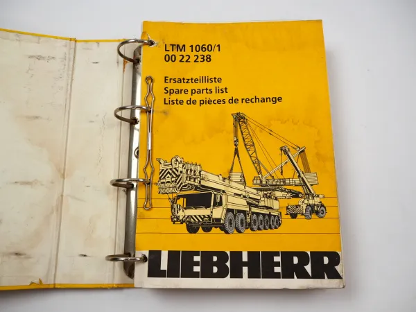 Liebherr LTM 1060-1 Mobilkran Ersatzteilliste Ersatzteilkatalog 1991