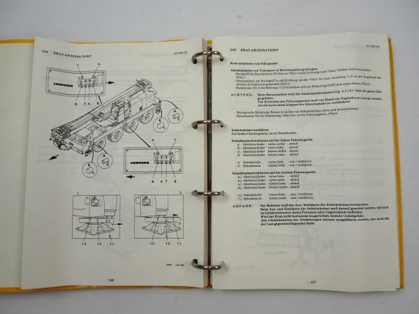Liebherr LTM 1070 Mobilkran Betriebsanleitung Wartung 1994
