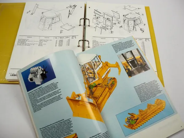 Liebherr PR712 BM mod 349 Litronic Operating Maintenance Manual Spare Parts List