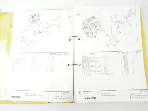 Liebherr R310 Hydraulikbagger Betriebsanleitung Ersatzteilliste 1994