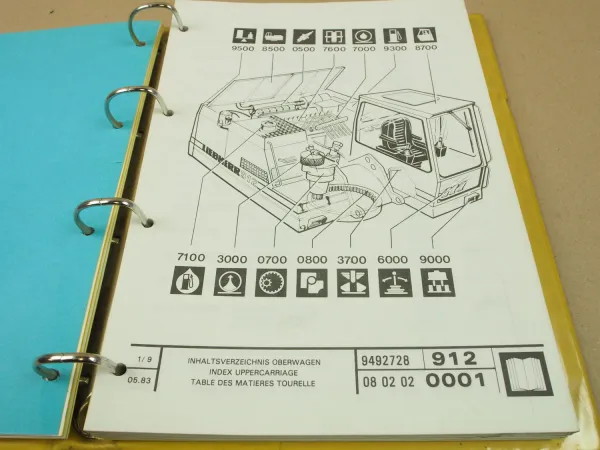 Liebherr R912 Ersatzteilkatalog Ersatzteilliste Teilekatalog Parts List 1982