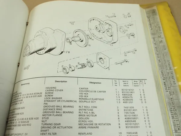 Liebherr R912 LC Ersatzteilkatalog Ersatzteilliste Teilekatalog Parts List 1981