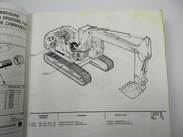 Liebherr R912 LC Litronic Bagger Ersatzteilliste Ersatzteilkatalog 1994