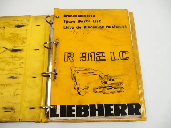 Liebherr R912LC Raupenbagger Ersatzteilliste Ersatzteilkatalog 1982