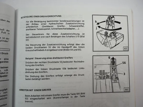Liebherr R914 Litronic Kettenbagger Betriebsanleitung Wartung 1990er Jahre