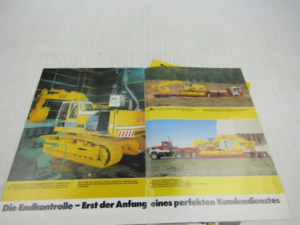 Liebherr R942 Hydraulikbagger Prospekt und technische Daten 1980