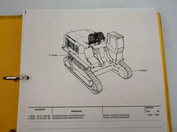 Liebherr R984B-409 Litronic Ersatzteilkatalog Ersatzteilliste Parts List 1998