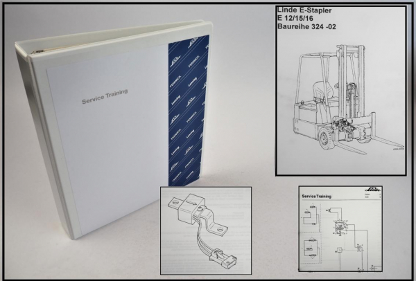 Linde E 12 15 16 Typ 324-02 Stapler Service Training Werkstatthandbuch 2000