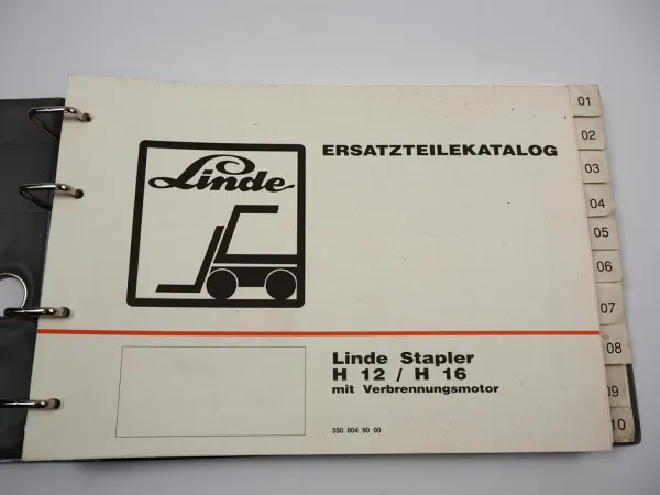 Linde H12 H16 Gabelstapler Ersatzteilkatalog Ersatzteilliste mit Verbrennungsmotor