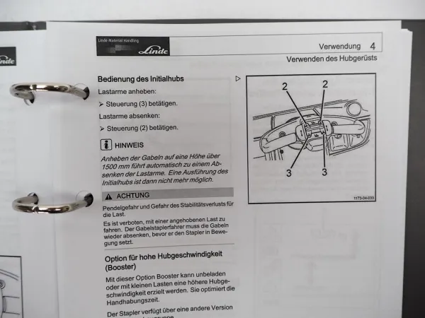 Linde L 14 16 20 AP i Elektro Hochhubwagen Betriebsanleitung Wartung 2019