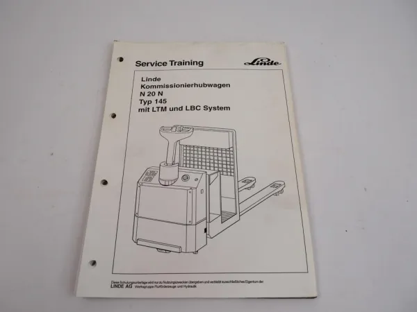 Linde N20N Typ 145 LTM LC Service Training Kommissionierhubwagen