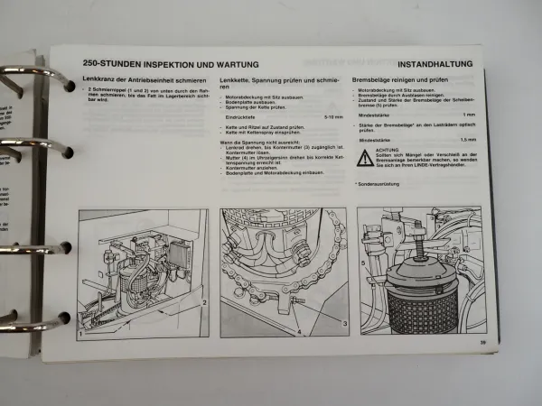 Linde R12 Typ 136 Gabelstapler Betriebsanleitung Ersatzteilliste 1992