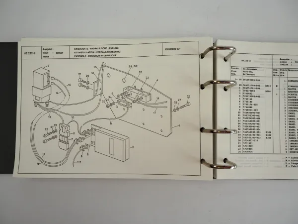 Linde R12 Typ 136 Gabelstapler Betriebsanleitung Ersatzteilliste 1992