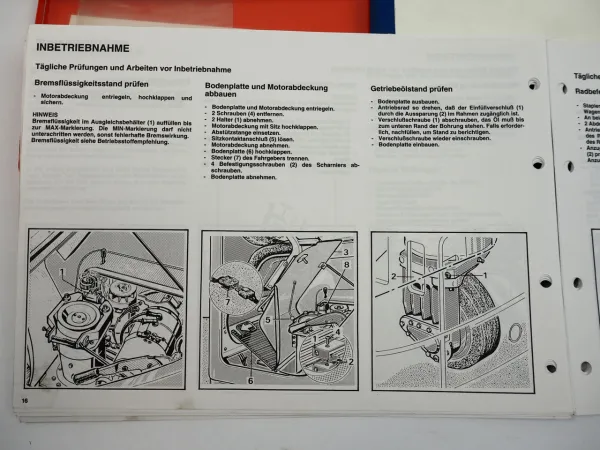 Linde R14 Typ 376 Gabelstapler Betriebeanleitung Ersatzteilliste Scheckheft 1991