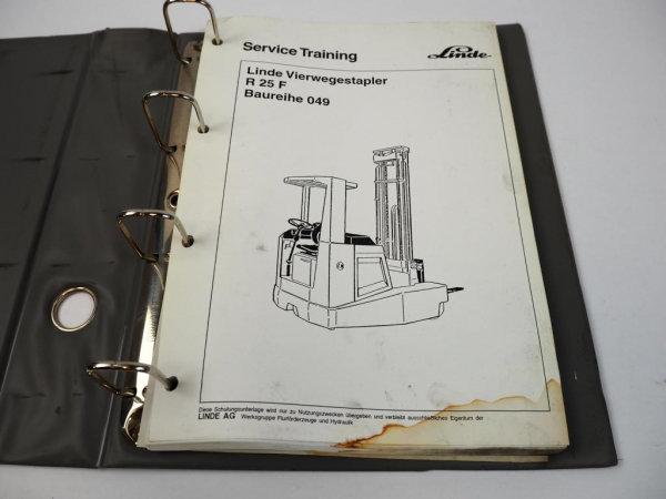 Linde R25F Typ 049 Service Training Schaltpläne Werkstatthandbuch