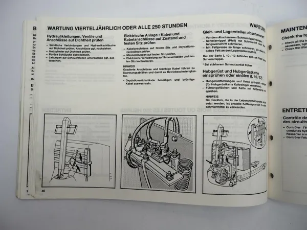 Linde T16 L10 L12 Elektro Hubwagen Betriebsanleitung Wartung 1980er Jahre