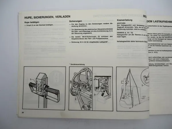 Linde T16 L10 L12 Elektro Hubwagen Betriebsanleitung Wartung 1989