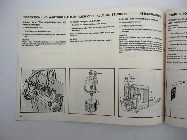 Linde T16 L10 L12 Elektro Hubwagen Betriebsanleitung Wartung 1989